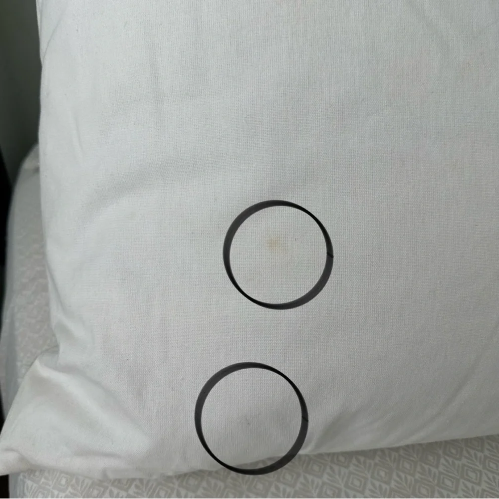Yellow & White Contrast Linen Throw Pillow- 24 x 24 Threshold - Spring / Summer